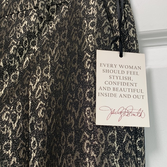 Brand new with tags animal metallic brocade Jaclyn Smith trousers - Picture 4 of 13